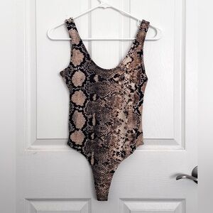 Buckle Willow & Root Snake Print Bodysuit